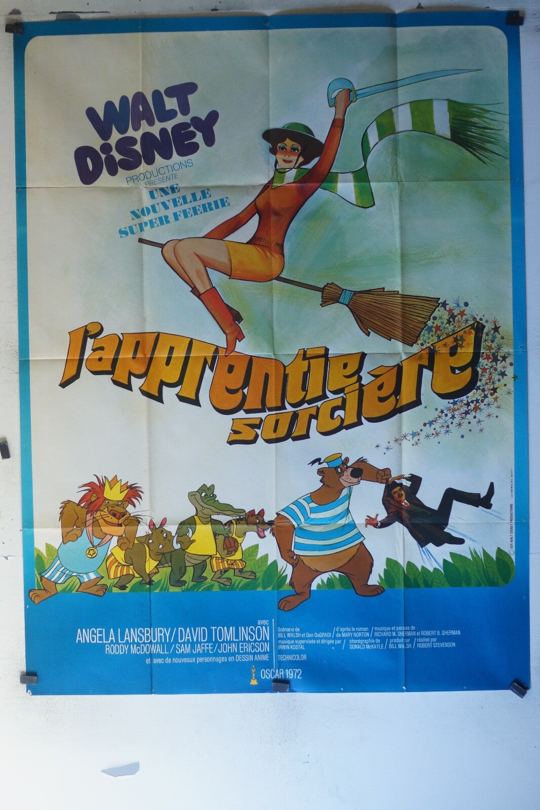 APPRENTIE SORCIERE MOVIE POSTER ORIGINAL120x160 Walt Disney 
