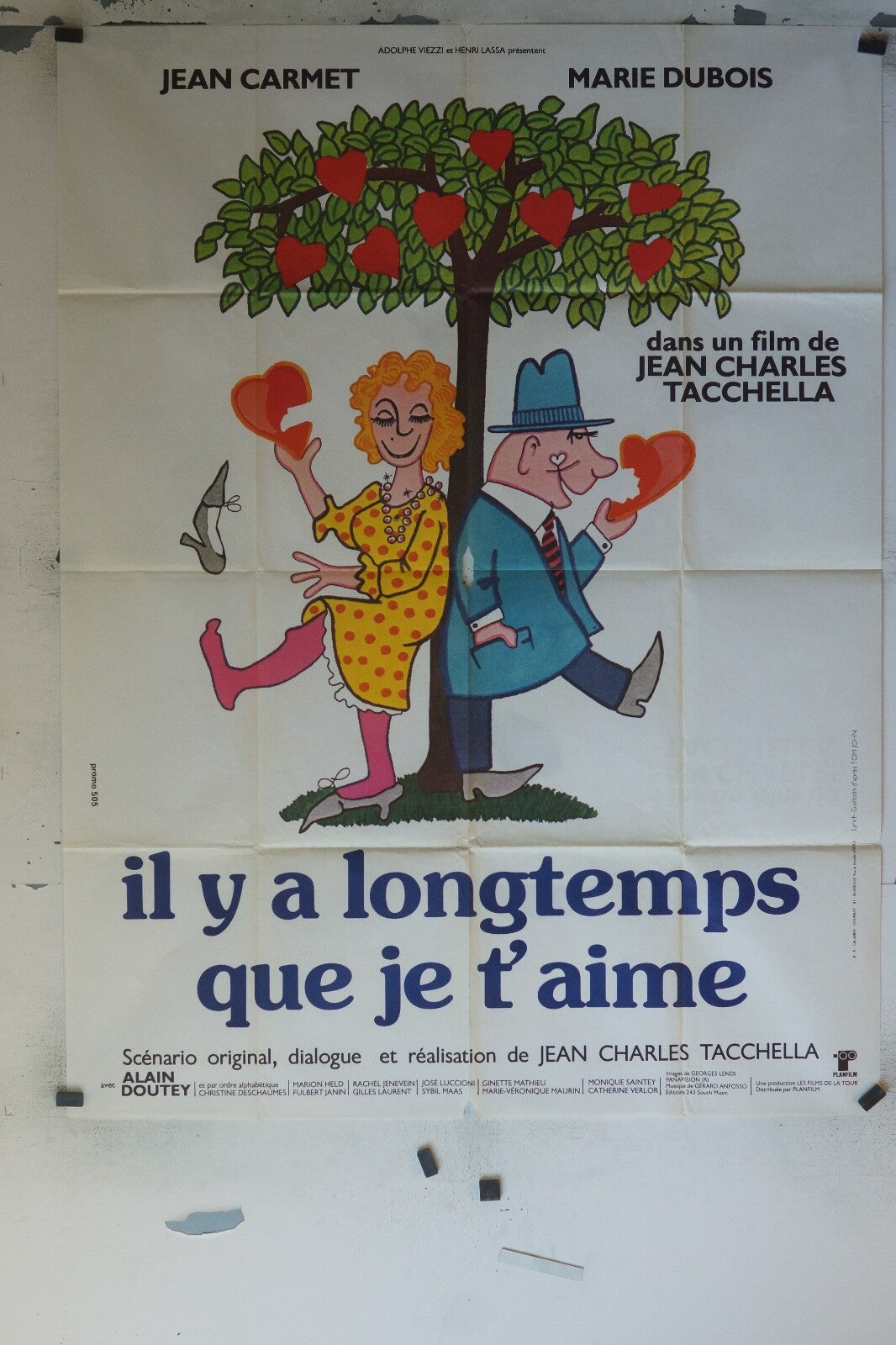 IL Y A LONGTEMPS QUE JE T’AIME MOVIE POSTER ORIGINAL 120x160 JEAN CARMET
