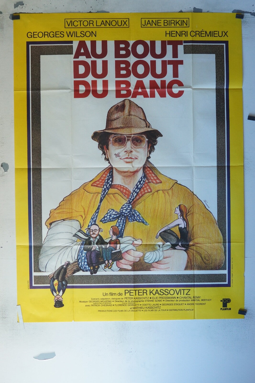 AU BOUT DU BANC MOVIE POSTER ORIGINAL 120x160 VICTOR LANOUX