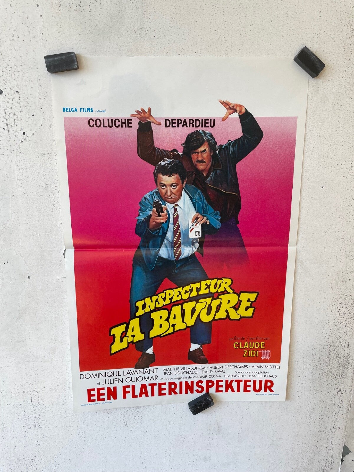 INSPECTEUR LA BAVURE POSTER ORIGINAL (40X60) COLUCHE - DEPARDIEU