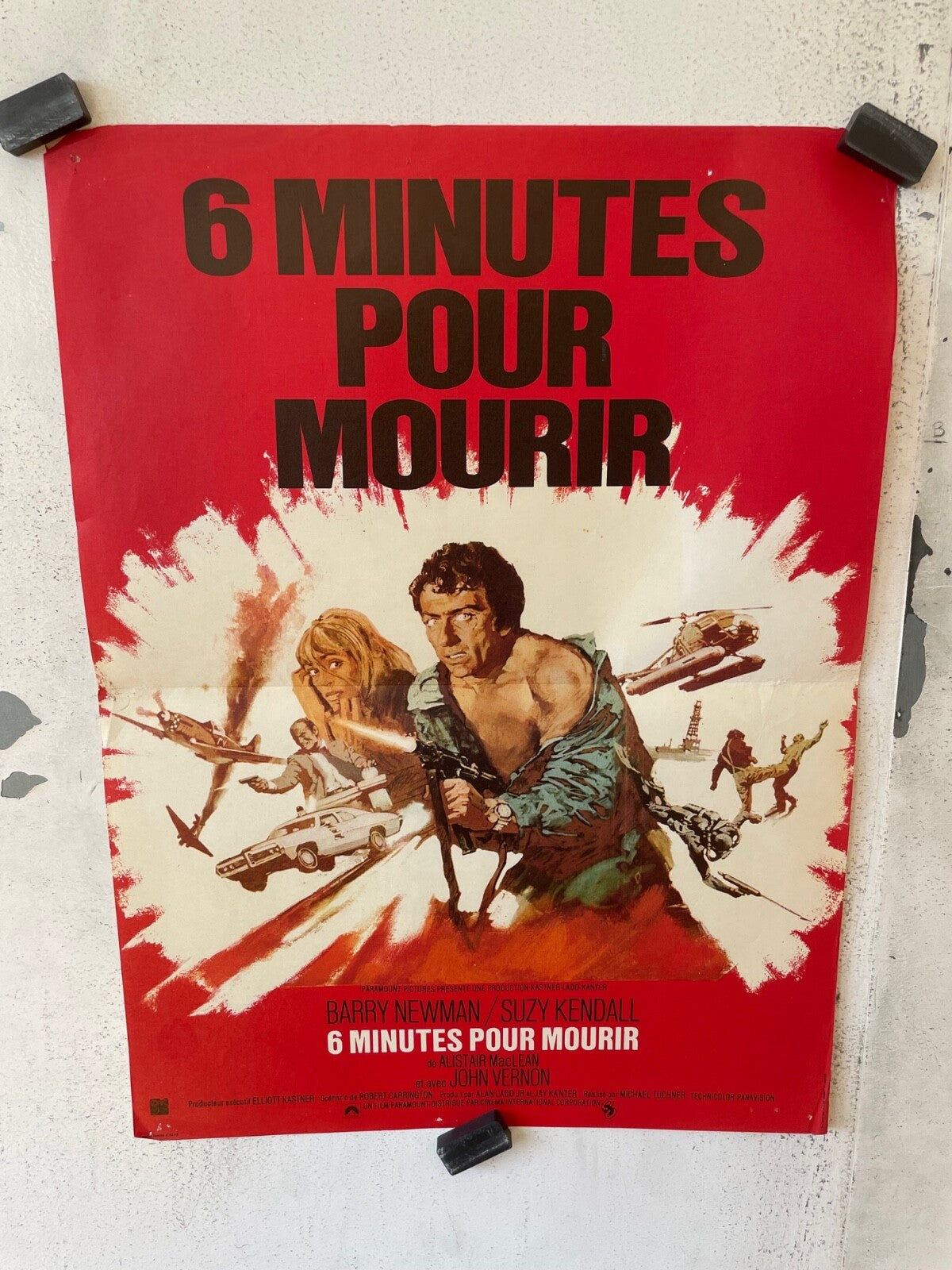 6 MINUTES POUR MOURIR POSTER ORIGINAL (40X60) BARRY NEWMAN