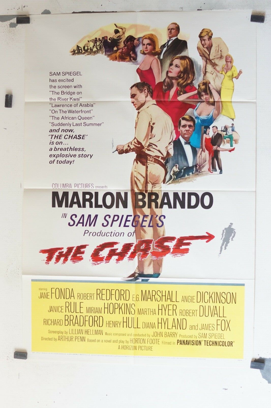 THE CHASE POSTER ORIGINAL 69x103, Arthur Penn, Marlon Brando 