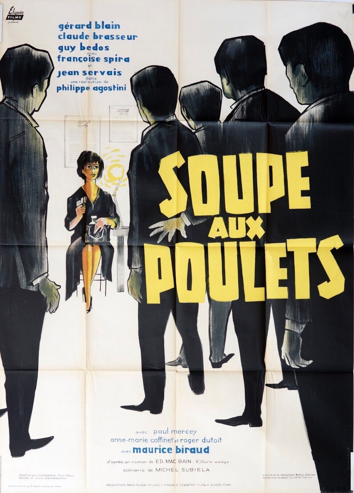SOUPES AUX POULETS MOVIE POSTER ORIGINAL 120x160 GERARD BLAIN
