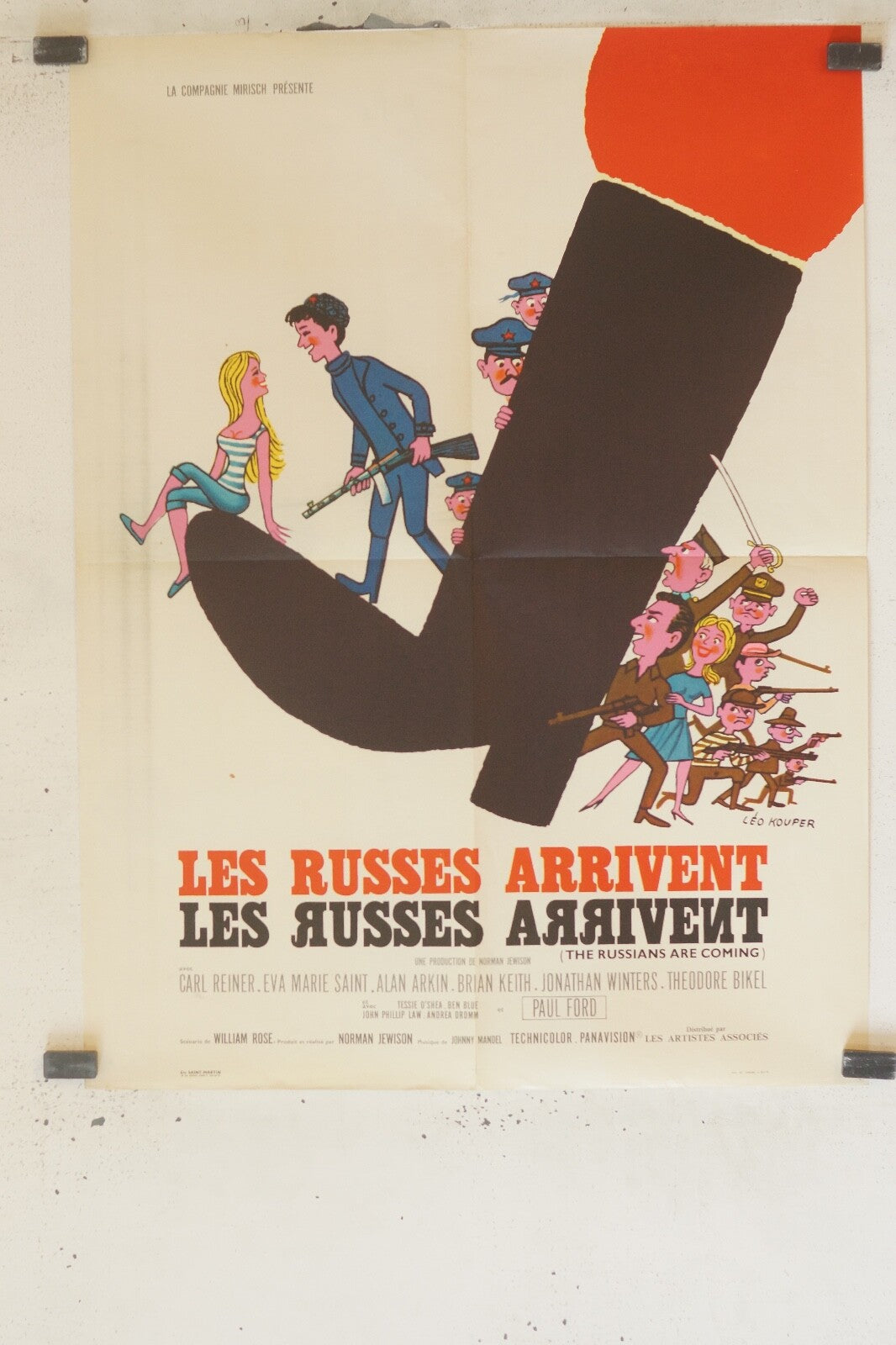 LES RUSSES ARRIVENT MOVIE POSTER ORIGINAL (60X80) CARL REINER, MARIE SAINT