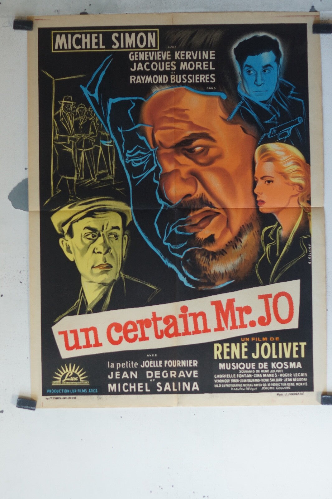 UN CERTAIN MR. JO MOVIE POSTER ORIGINAL (60X80) Michel simon , Jacques Morel 