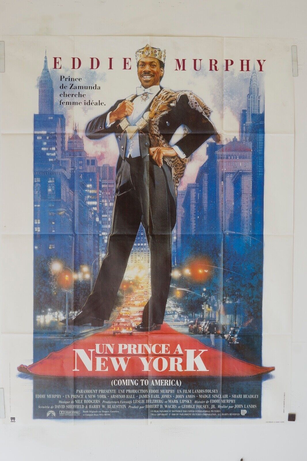 UN PRINCE A NEW YORK MOVIE POSTER ORIGINAL 120x160 EDDIE MURPHY
