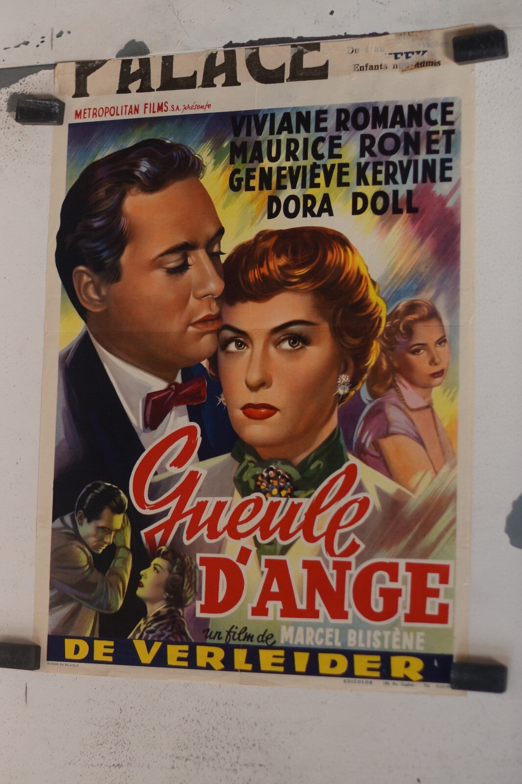 GUEULE D'ANGE (POSTER BELGE ORIGINAL) 30 X 55 MAURICE RENET