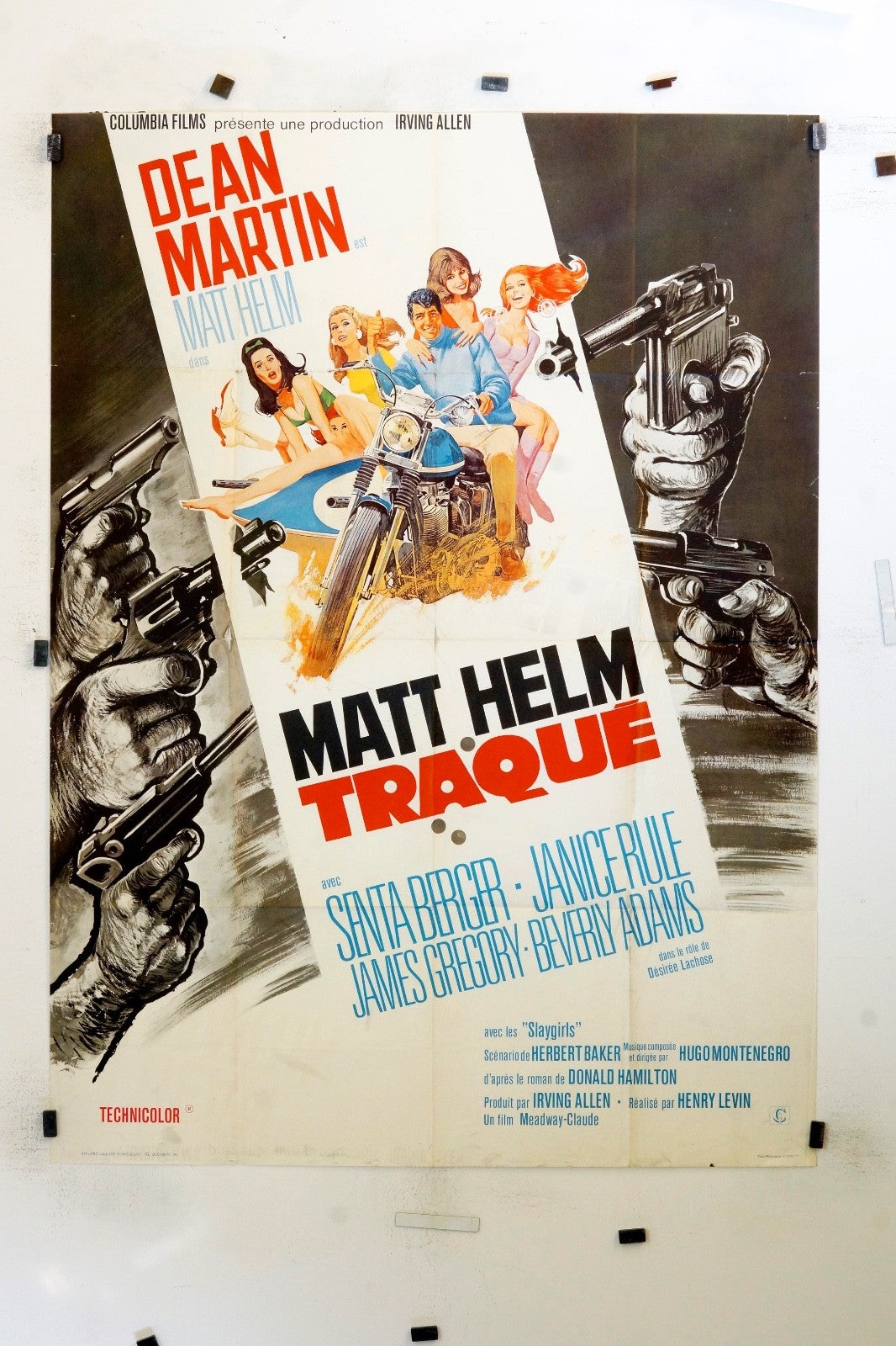 MATT HELM TRAQUÉ DEAN MARTIN MOVIE POSTER ORIGINAL (120X160)