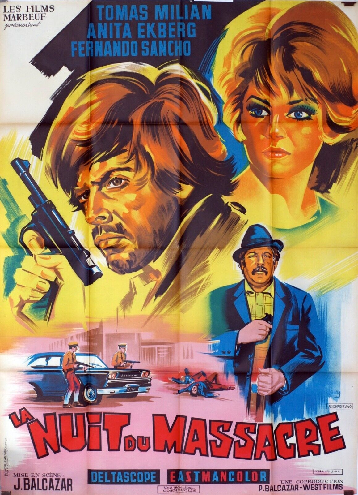 LA NUIT DU MASSACRE MOVIE POSTER ORIGINAL 120x160 TOMAS MILIAN