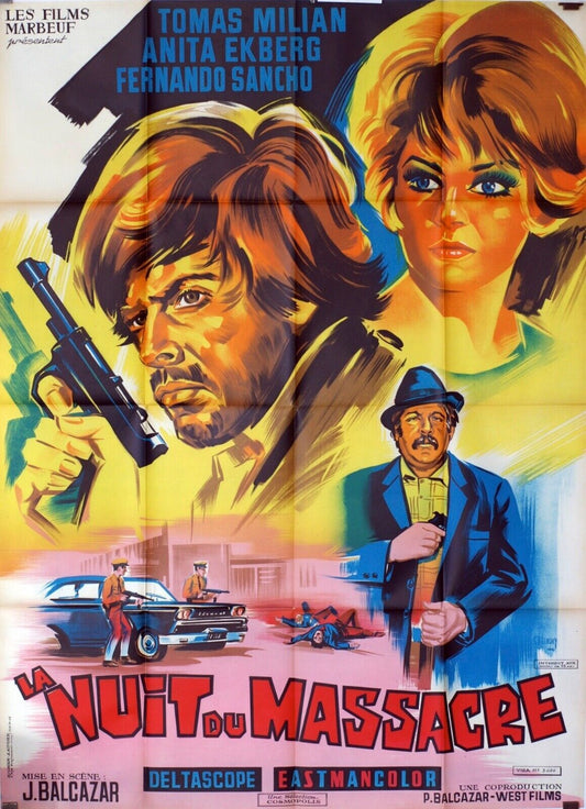 LA NUIT DU MASSACRE MOVIE POSTER ORIGINAL 120x160 TOMAS MILIAN