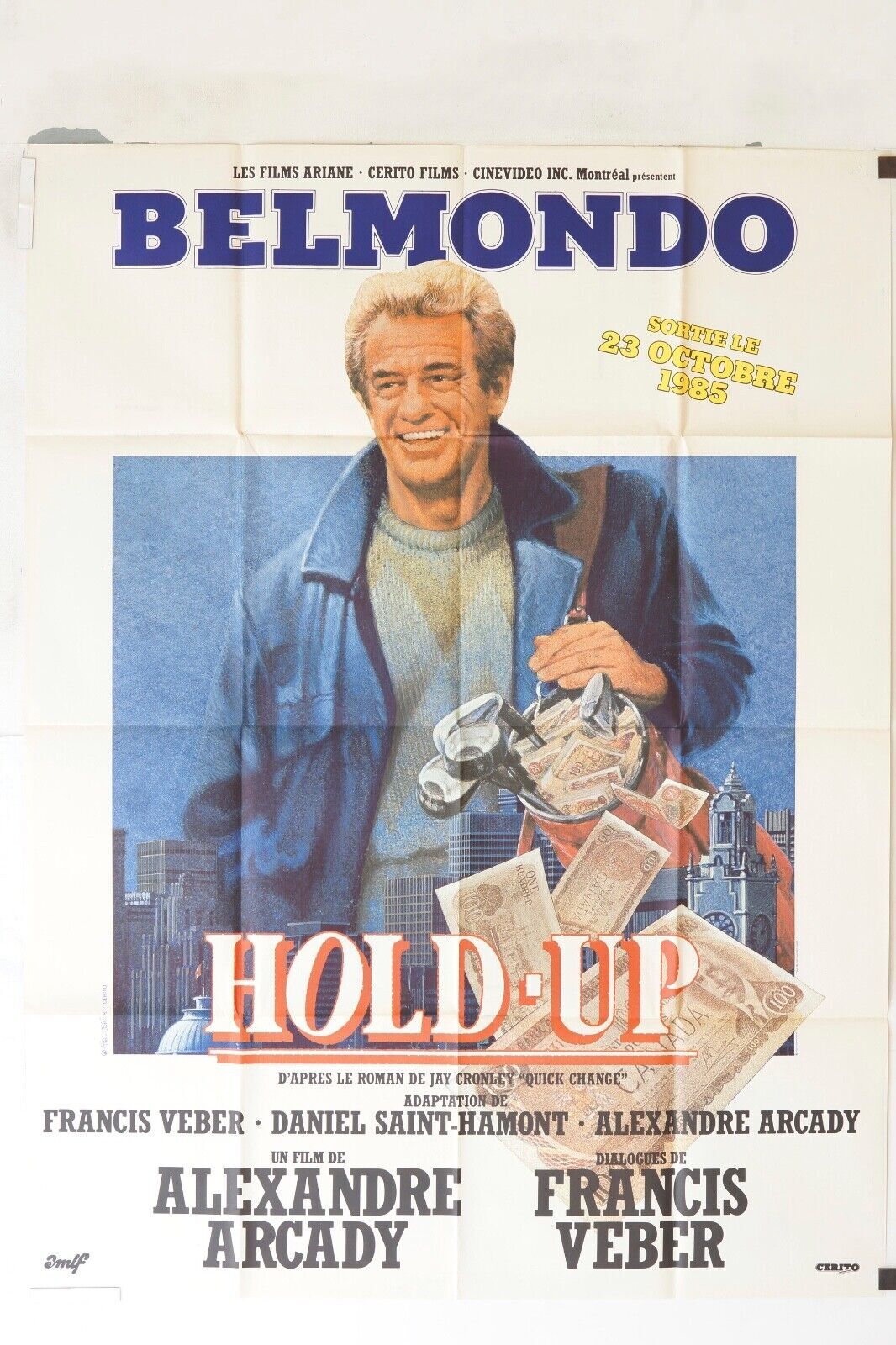 HOLD-UP MOVIE POSTER ORIGINAL 120x160 JEAN-PAUL BELMONDO
