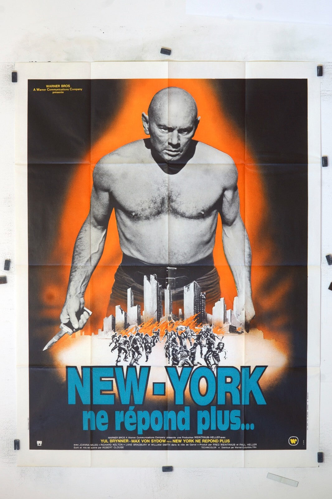 NEW-YORK NE RÉPOND PLUS MOVIE POSTER ORIGINAL (120X160) YUL BRYNNER