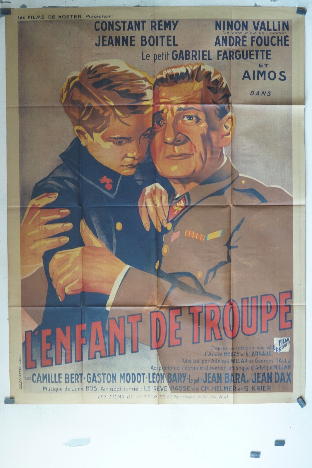 ENFANT DE TROUPE POSTER ORIGINAL 120x160 CONSTANT RÉMY – JEANNE BOITEL