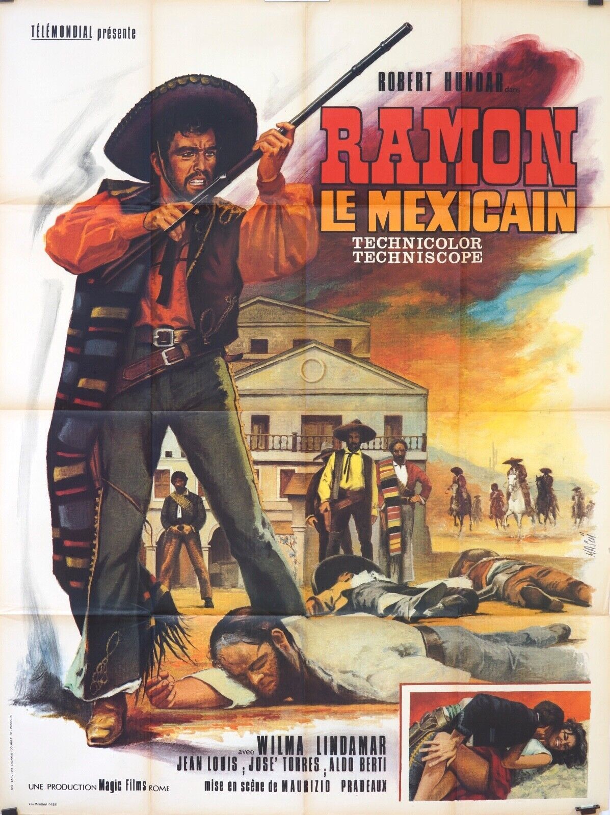 RAMON LE MEXICAIN MOVIE POSTER ORIGINAL 120x160 WILMA LINDAMAR