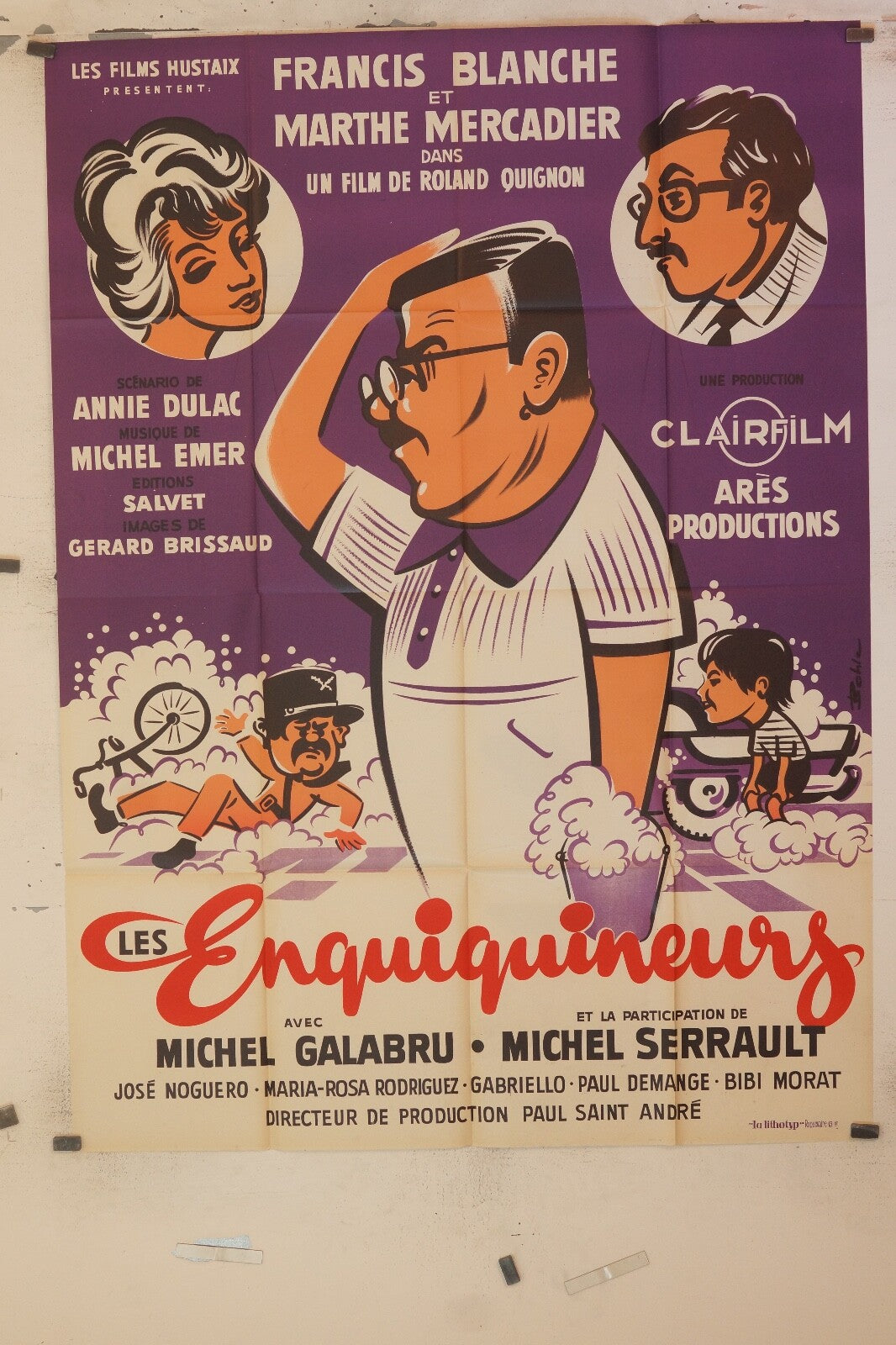 LES ENQUIQUINEURS 120x160 FRANCIS BLANCHE, MARTHE MERCADIER