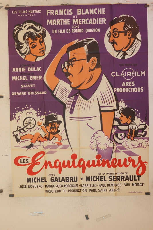 LES ENQUIQUINEURS 120x160 FRANCIS BLANCHE, MARTHE MERCADIER