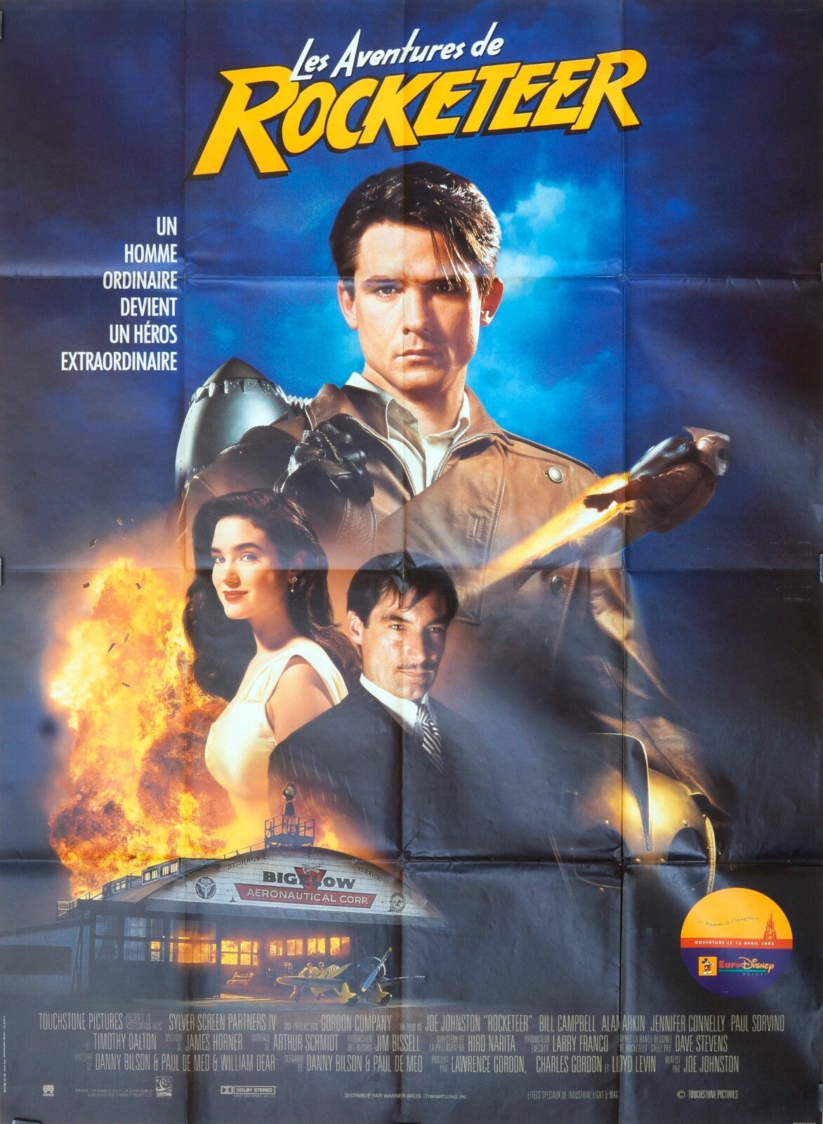 LES AVENTURES DE ROCKETEER MOVIE POSTER ORIGINAL 120x160