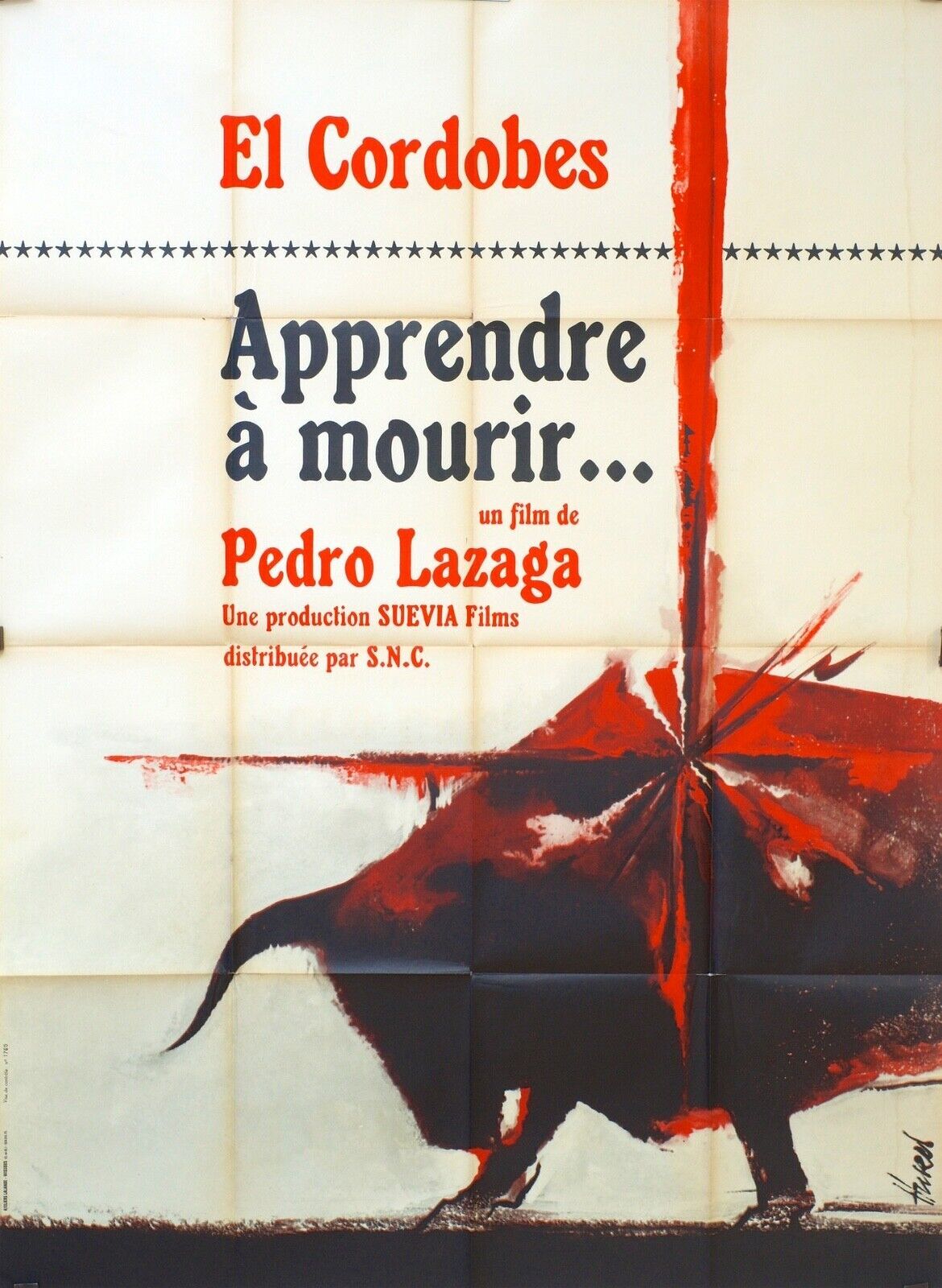 APPRENDRE À MOURIR… MOVIE POSTER ORIGINAL 120x160 EL CORDOBES