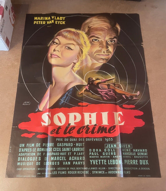 SOPHIE ET LE CRIME MOVIE POSTER ORIGINAL 120x160 MARINA VLADY