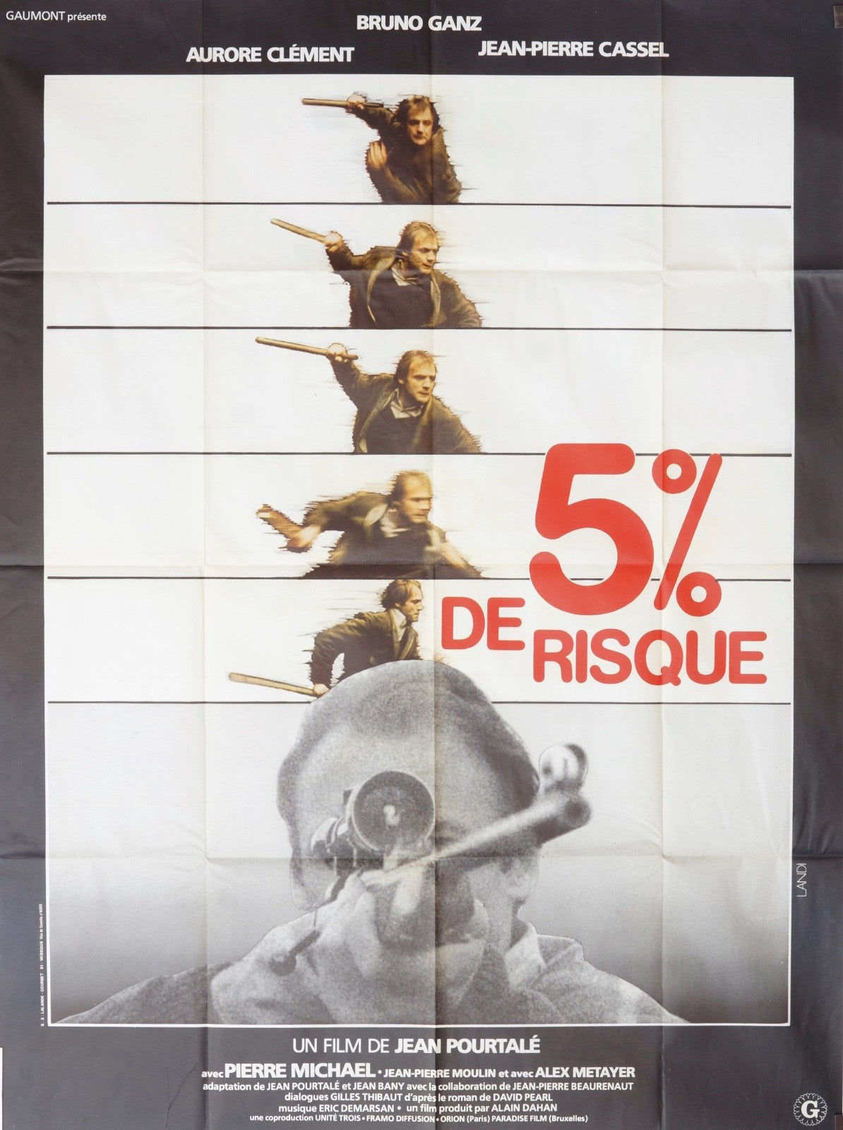 5 % DE RISQUE PIERRE MICHEL MOVIE POSTER ORIGINAL 120x160