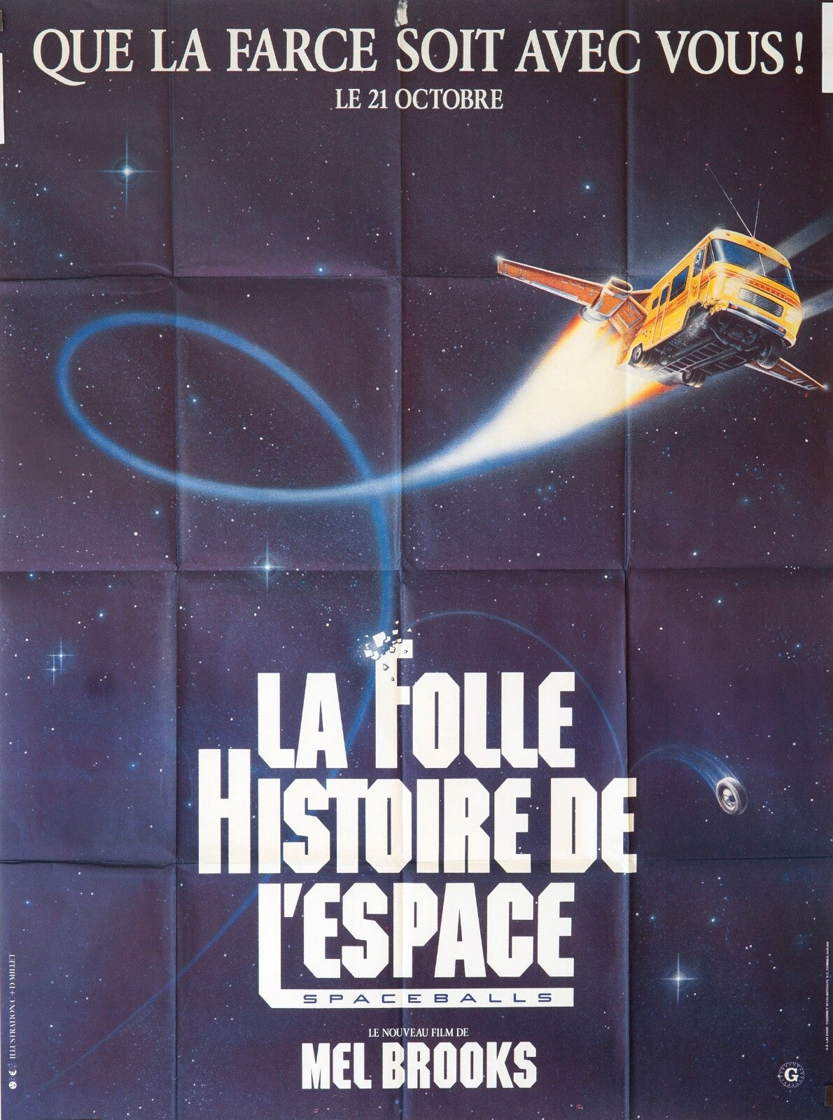 LA FOLLE HISTOIRE DE L’ESPACE MOVIE POSTER ORIGINAL 120x160 MEL BROOKS