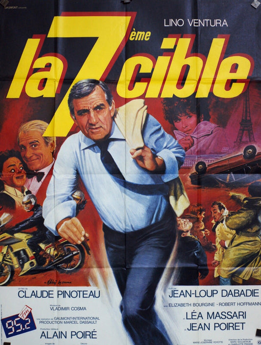 LA 7 EME CIBLE POSTER ORIGINAL 120x160 LINO VENTURA