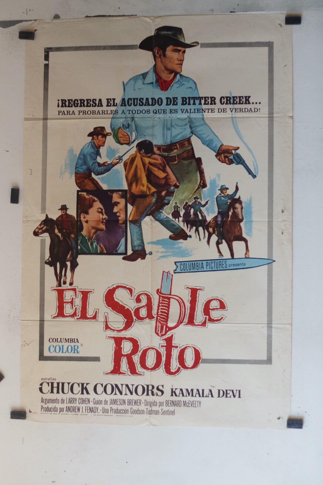 EL SABLE ROTO (70X100)ORIGINAL MOVIE POSTER CHUCK CONNORS – KAMALA