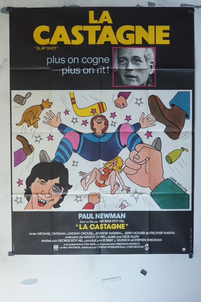 LA CASTAGNE MOVIE POSTER ORIGINAL 120x160 PAUL NEWMAN