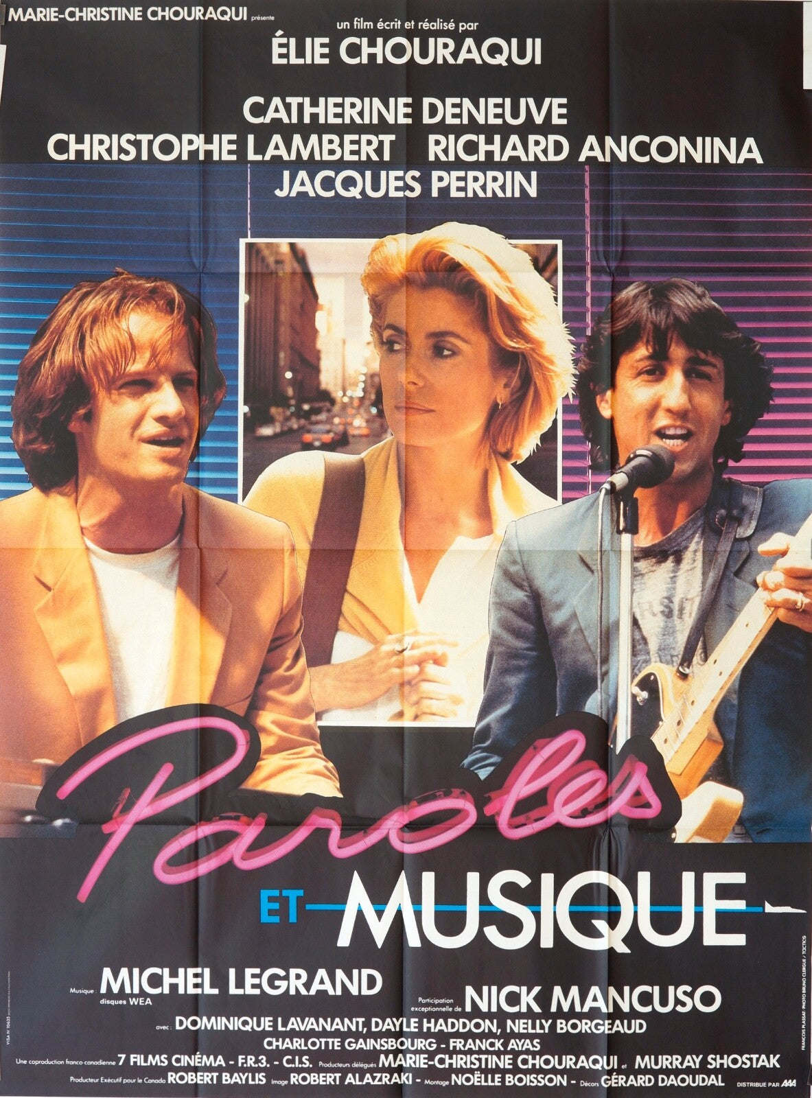 PAROLES ET MUSIQUE ORIGINAL MOVIE POSTER 120x160 ROBERT DE NIRO
