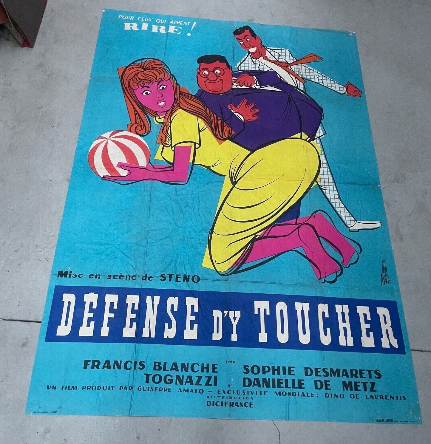 DÉFENSE D’Y TOUCHER ORIGINAL 120x160 FRANCIS BLANCHE