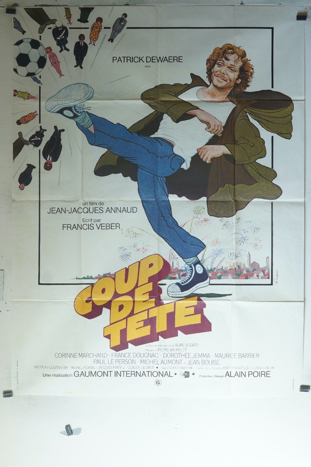3 afficheCOUP DE TETE MOVIE POSTER ORIGINAL 120x160 Patrick Dewaere, Jean Bouise