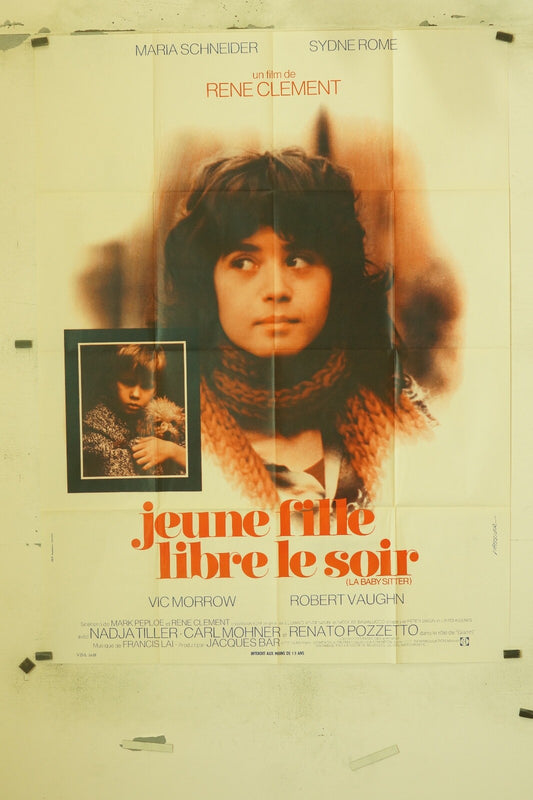 JEUNE FILLE LIBRE LE SOIR MOVIE POSTER ORIGINAL 120x160 MARIA SCHNEIDER – SYDNE
