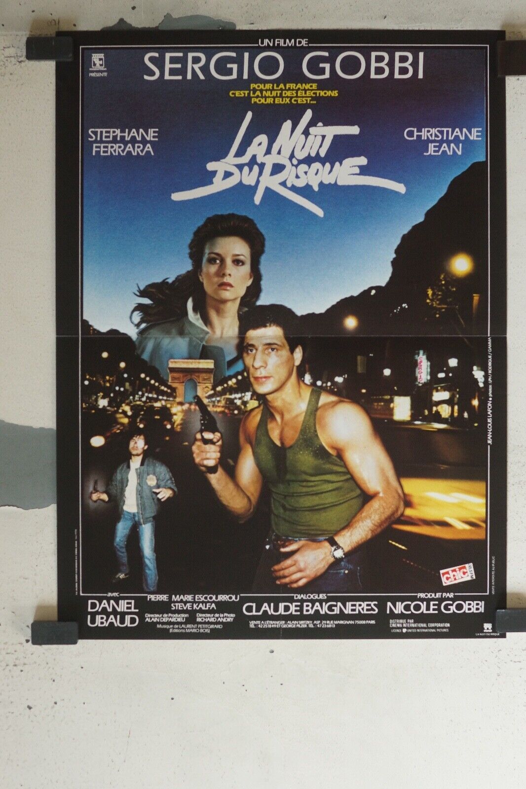 LA NUIT DU RISQUE ORIGINAL 40x60 SERGIO GOBBI