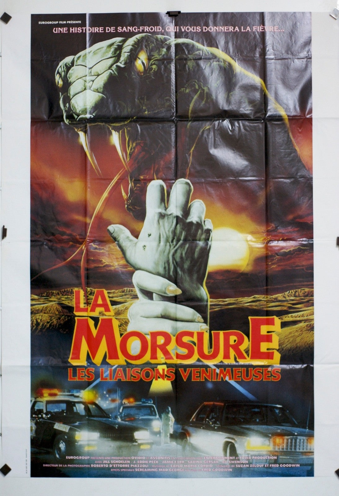 LA MORSURE « LES LIAISONS VENIMEUSES » GIG YOUNG movie poster ORIGINAL 120x160