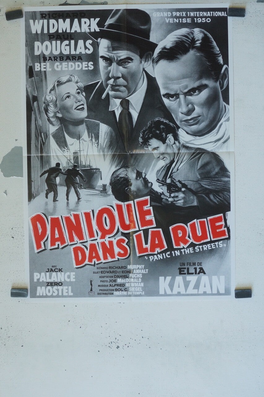 PANIQUE DANS LA RUE POSTER ORIGINAL (60X80) JACK PALANCE, ZERO MOSTEL