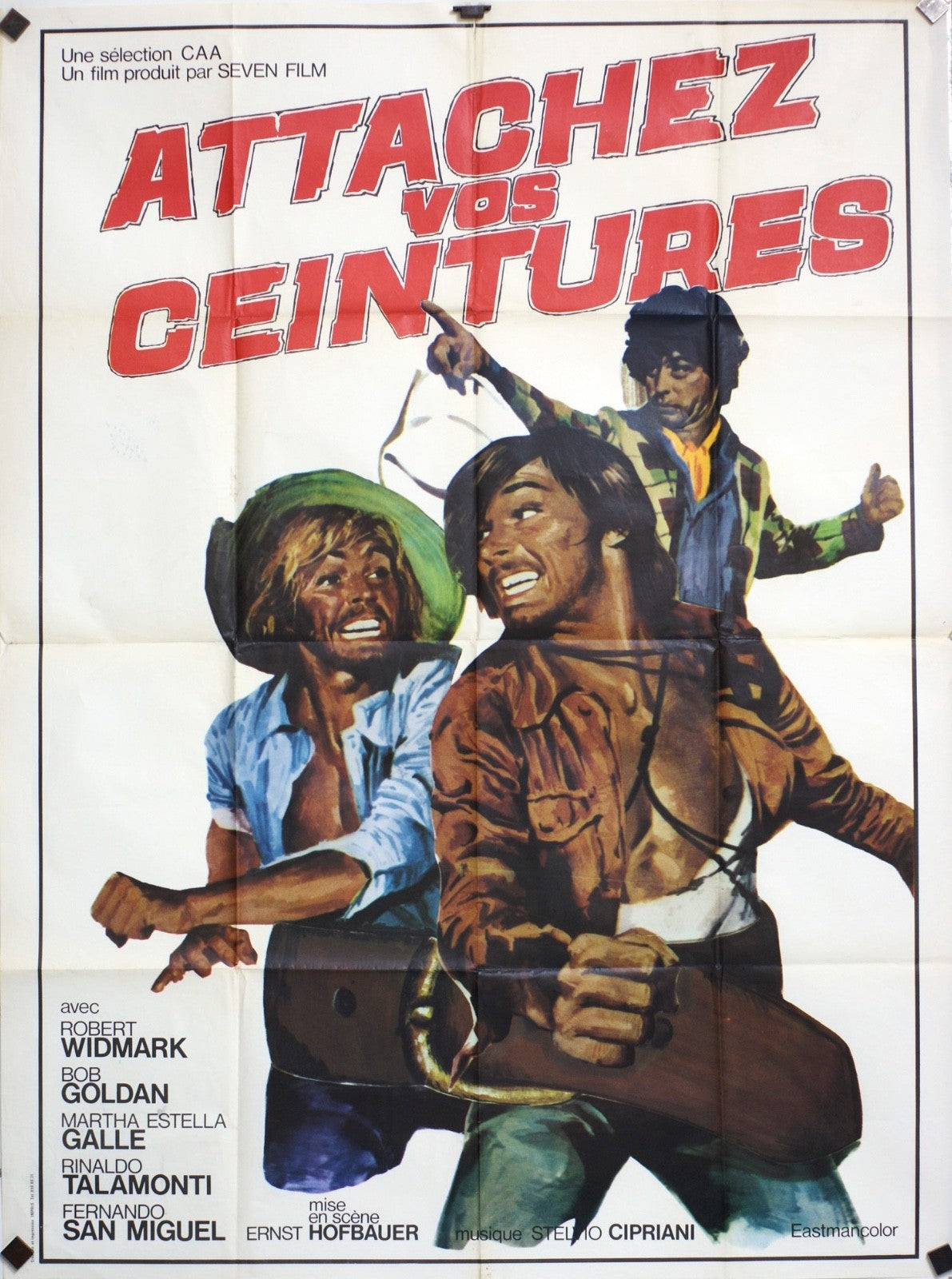 ATTACHEZ VOS CEINTURES ROBERT WIDMARK movie poster ORIGINAL 120x160