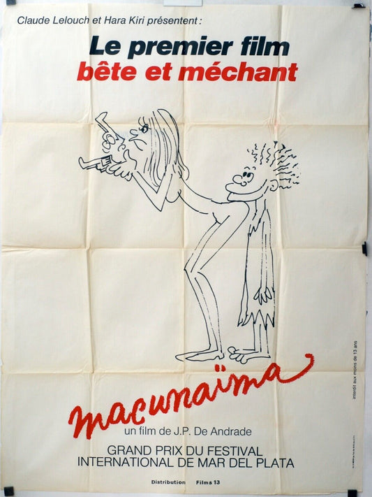 MACUNAÏMA CHASSE POSTER ORIGINAL (120X160) CLAUDE LE LELOUCH