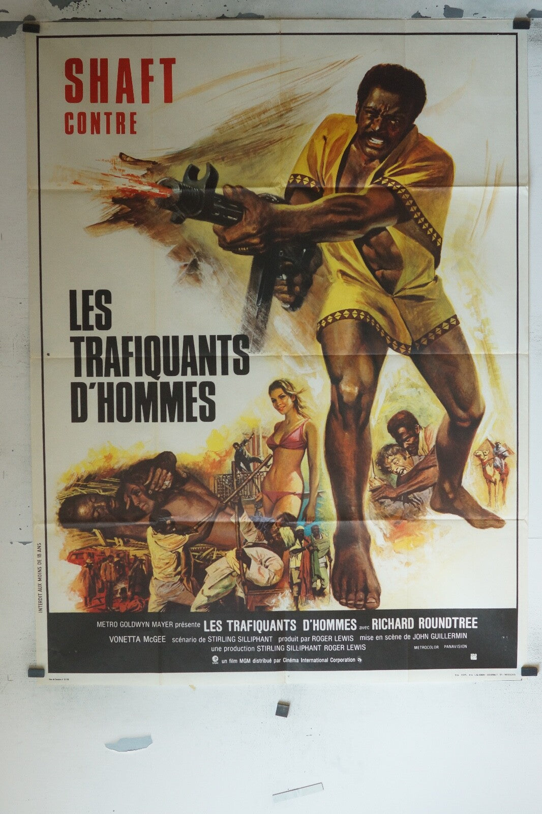 SHAFT CONTRE LES TRAFFICANTS D’HOMMES MOVIE POSTER ORIGINAL 120x160 RICHARD