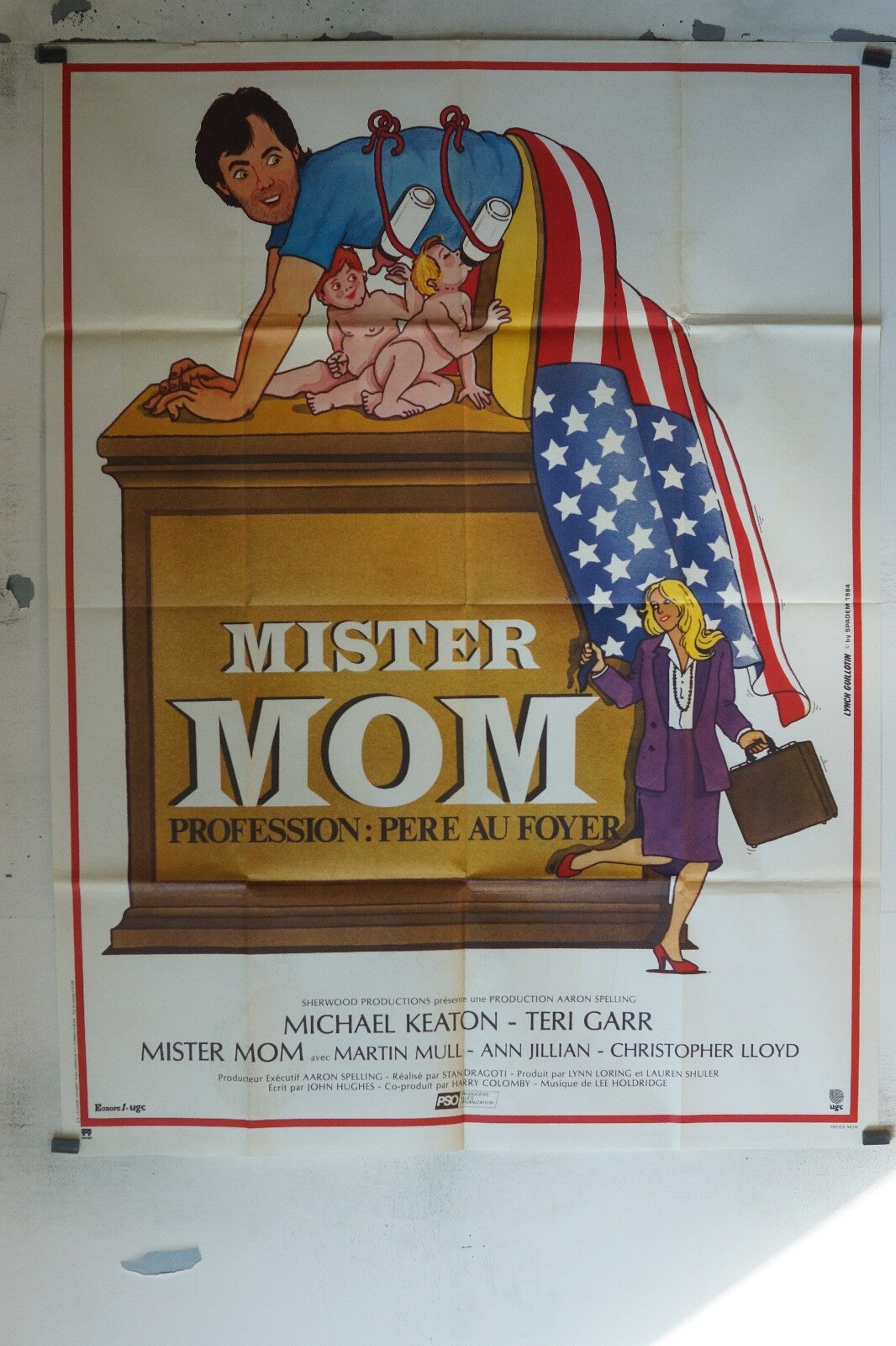 MISTER MOM MOVIE POSTER ORIGINAL 120x160 MICHAEL KEATON