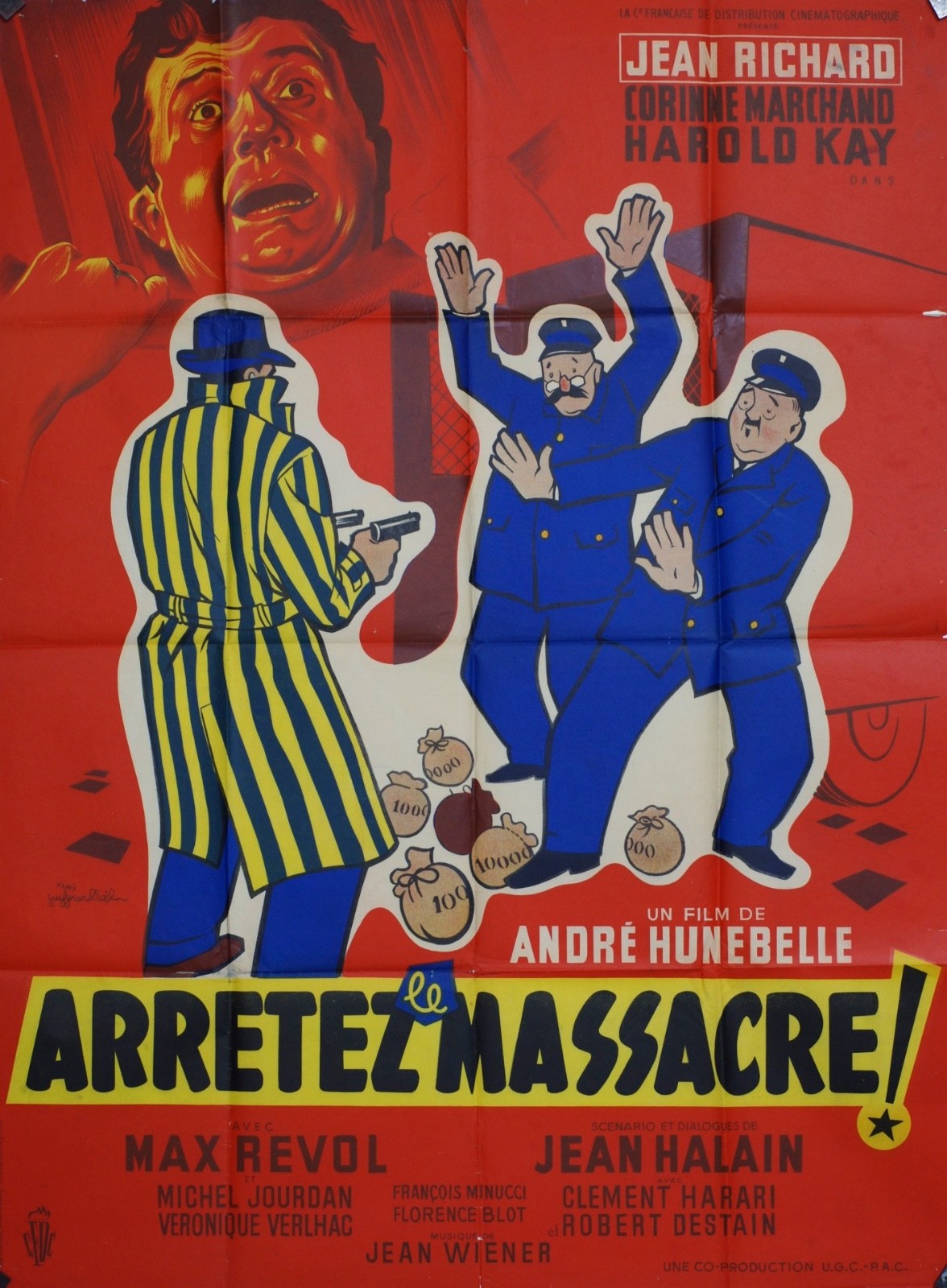 ARRETEZ LE MASSACRE JEAN RICHARD POSTER ORIGINAL120x160