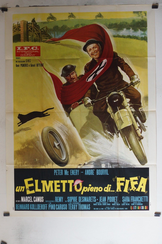 UN ELMETTO PIENO DI .. FIFA (1970), BOURVIL POSTER ORIGINAL120x160