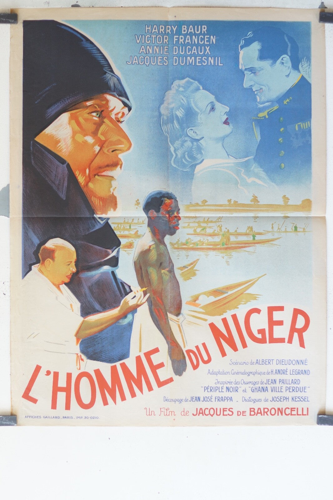 HOMME DU NIGER (L’) MOVIE POSTER ORIGINAL (60X80) Victor Francen ,
