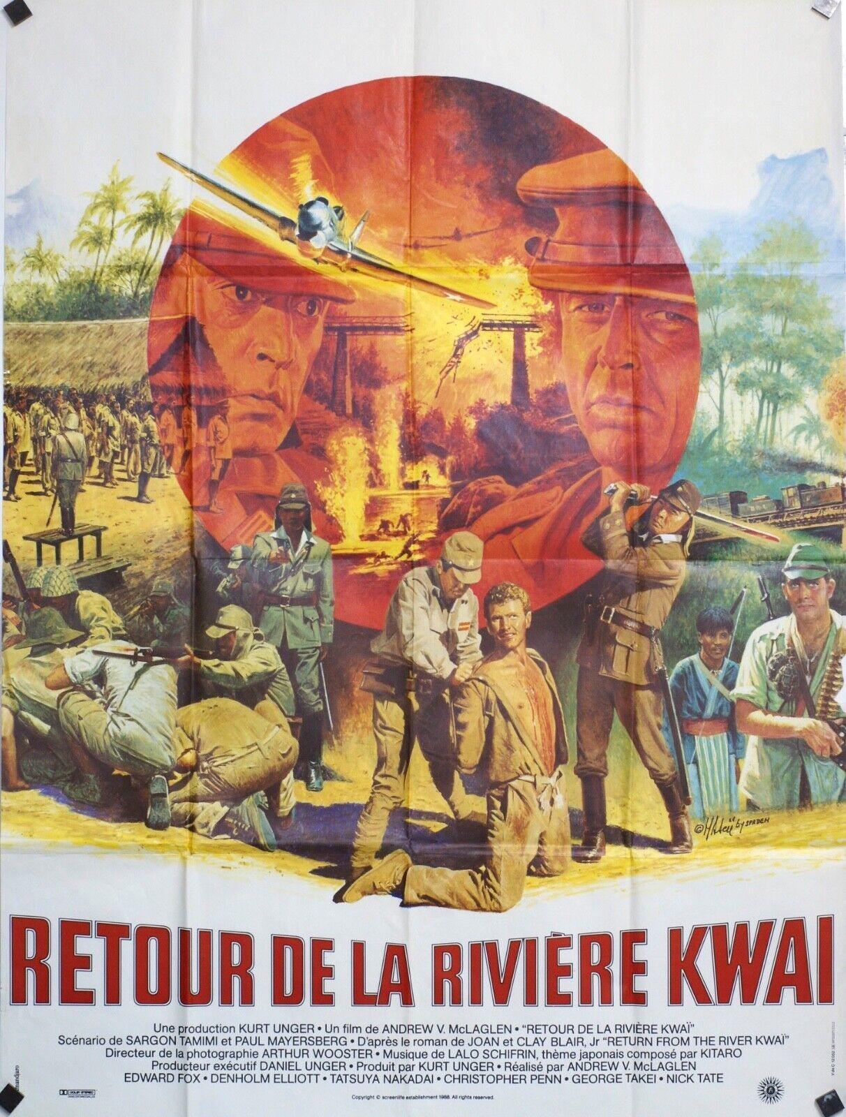 LE RETOUR DE LA RIVIERE KWAI MOVIE POSTER ORIGINAL 120x160 NICK TATE