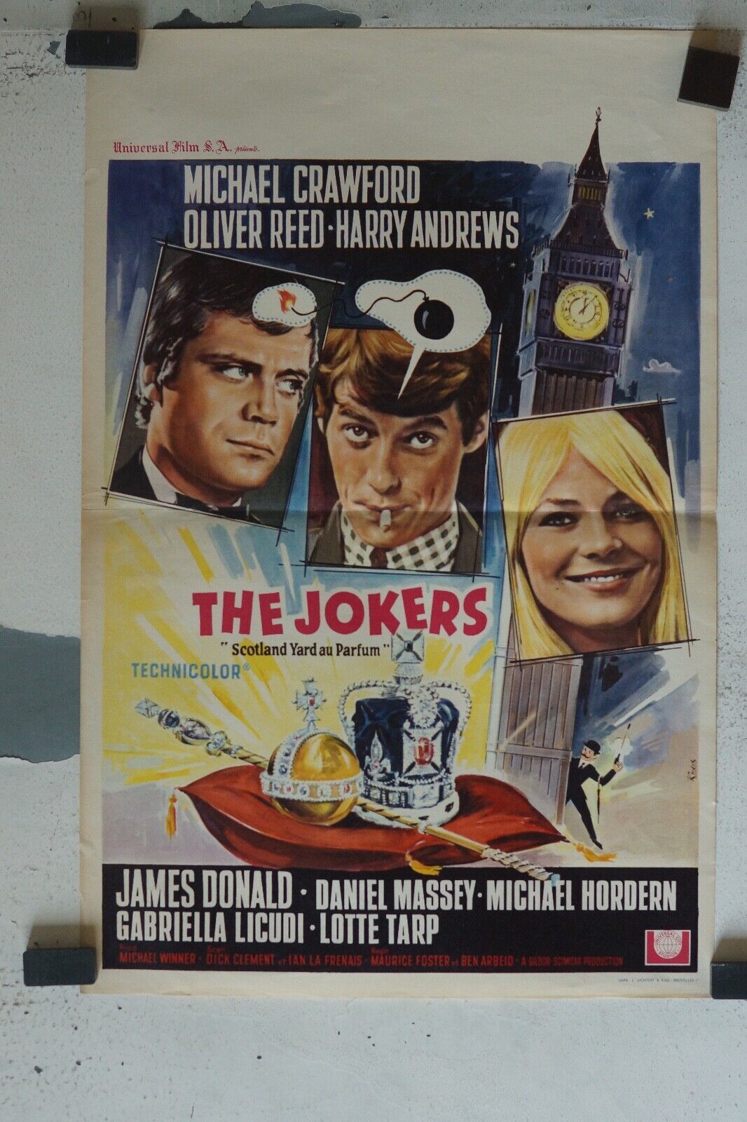 THE JOKERS MOVIE POSTER ORIGINAL (55X37) MICHAEL CRAWFORD