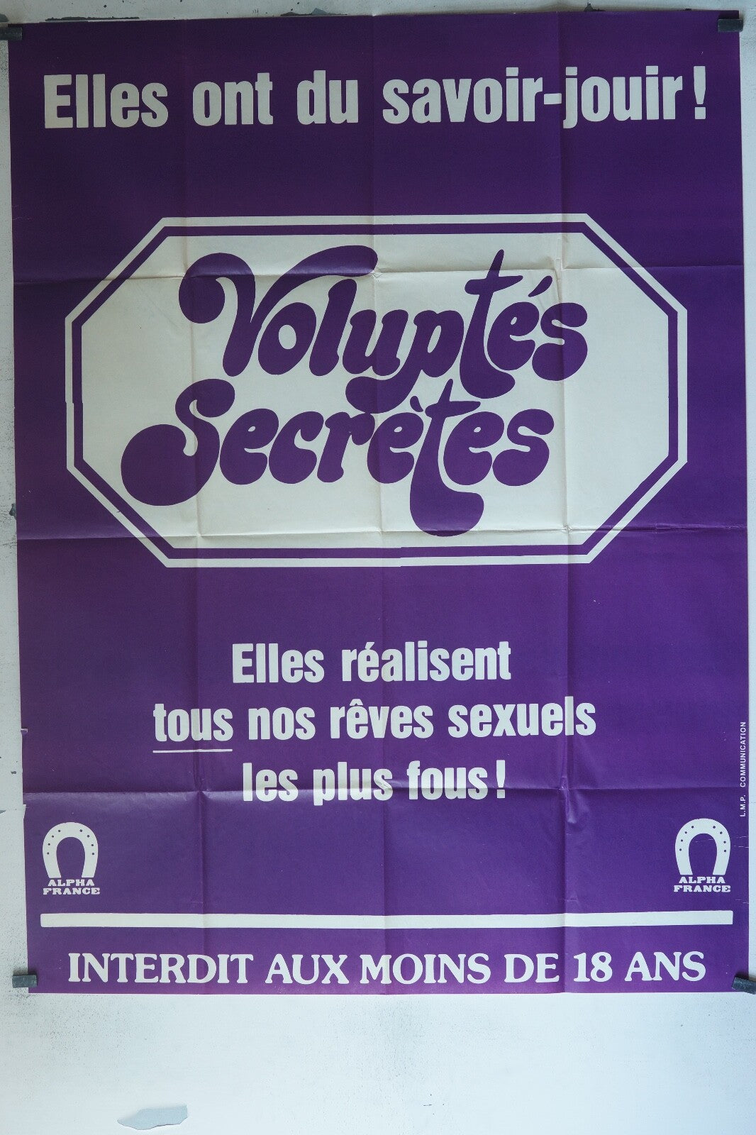 VOLUPTÉS SECRÈTES, MOVIE POSTER EROTIC, (120X160)