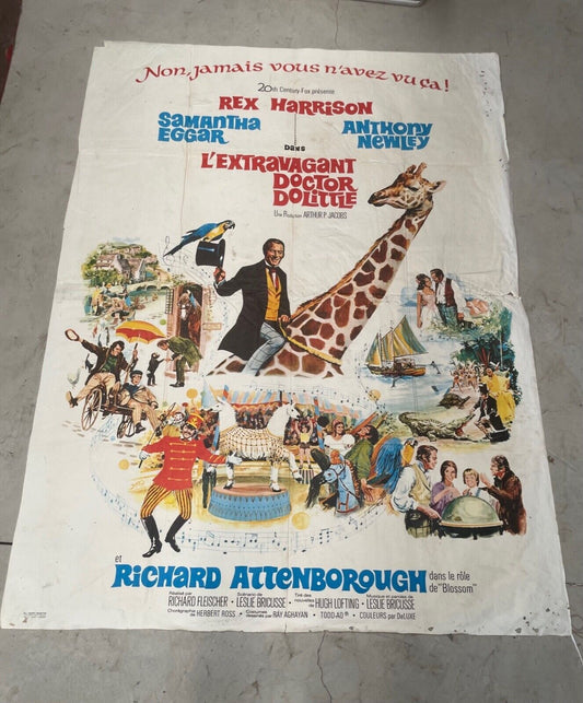 L’EXTRAVAGANT DOCTEUR DOLITTLE MOVIE POSTER ORIGINAL (120x160) REX HARRISON