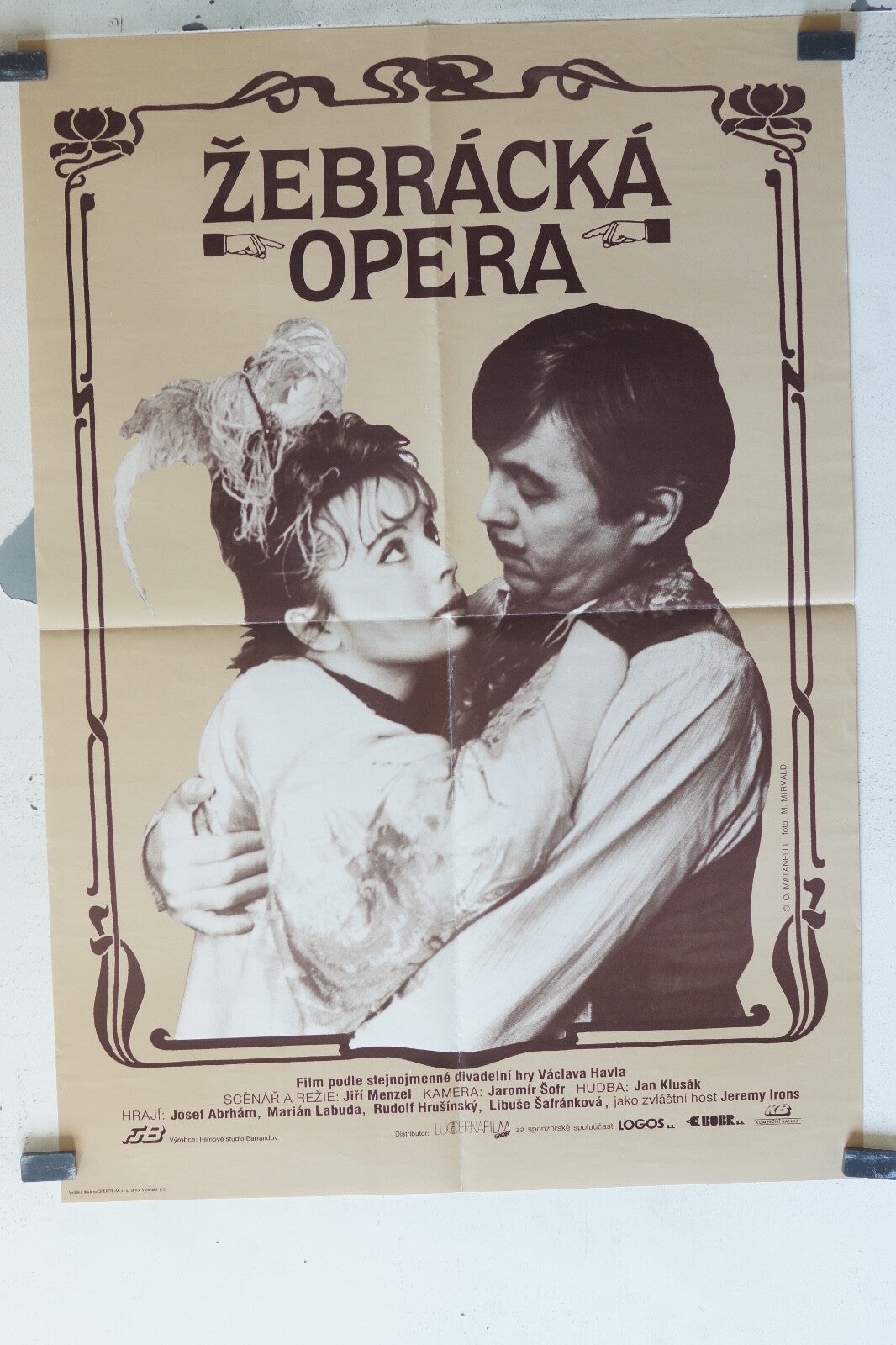 ZEBRACKA OPERA MOVIE POSTER ORIGINAL (60X80) Josef Abrham , Mahulena Bocanova