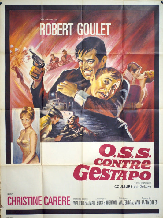 OSS CONTRE GESTAPO ROBERT GOULET POSTER ORIGINAL 120x160