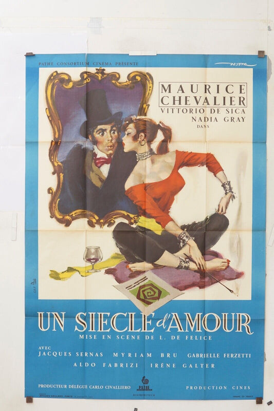 UN SIÈCLE  D’AMOUR MOVIE POSTER ORIGINAL 120x160 MAURICE CHEVALIER