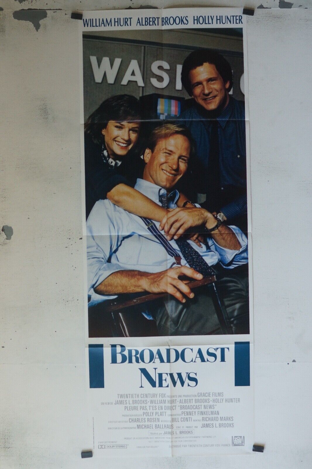 BROADCAST NEWS POSTER ORIGINAL 60x160 WILLIAM HURT